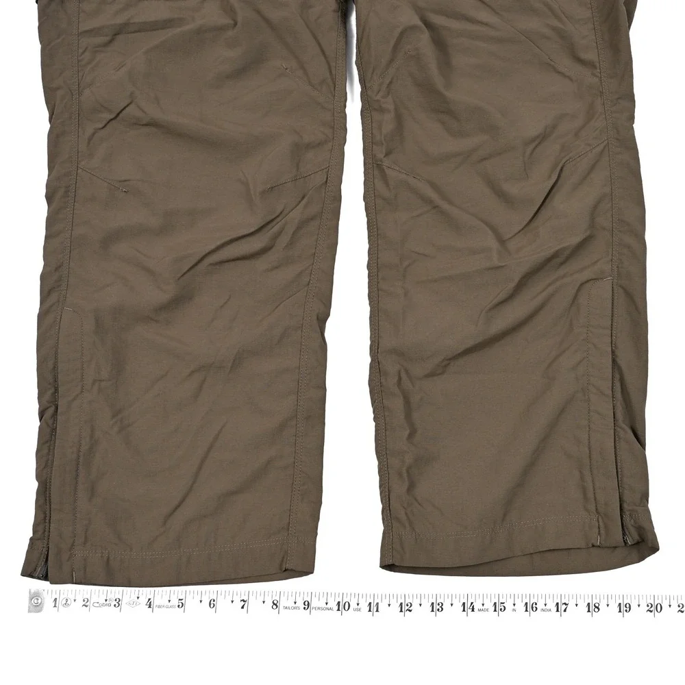 The North Face Pants Mens L 34x29 Brown‎ Convertible Cargo Ankle Zips Drawstring